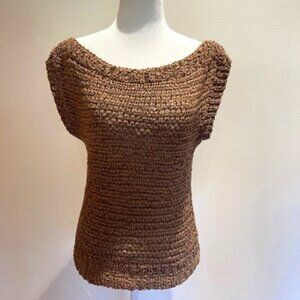 Brochu Walker Sueded Ribbon Top in Taos Taupe Brown - Size XS